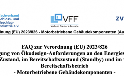 FAQ zu motorbetriebenen Gebäudeelementen in der EU-Ökodesignverordnung