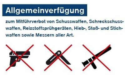 Bundespolizei führt Waffenverbotszonen in fünf  bayerischen Hauptbahnhöfen ein