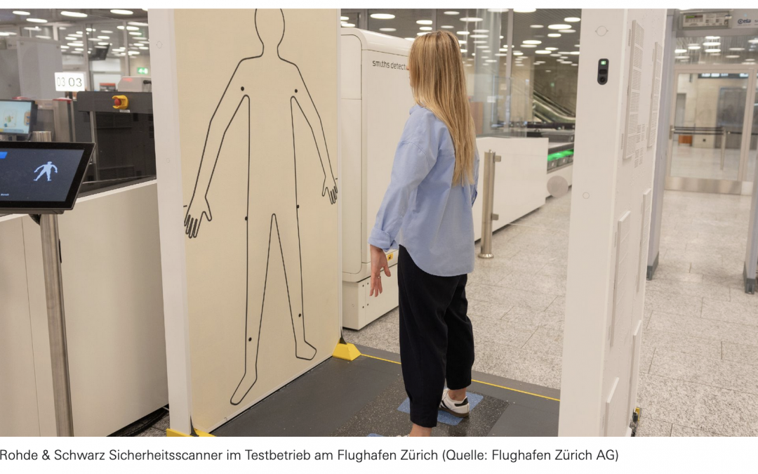 Flughafen Zürich startet Testbetrieb von Rohde & Schwarz Sicherheitsscannern