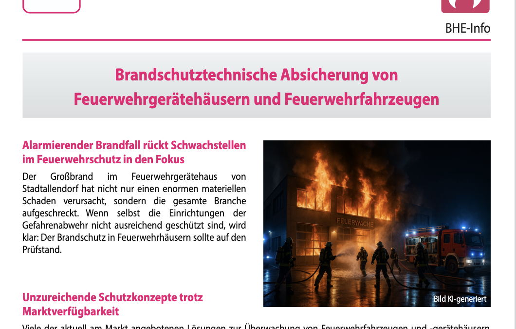 Wenn der Schutz versagt: Warum Feuerwehrhäuser und -fahrzeuge dringend bessere Brandschutzkonzepte brauchen