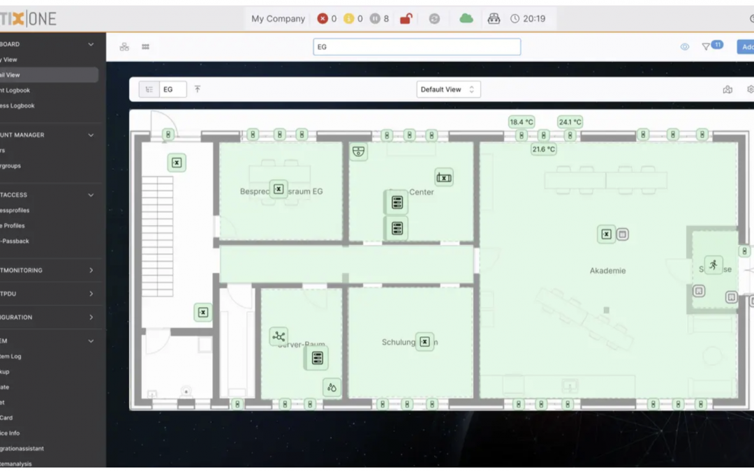 Graphical visualisation in KentixONE – smart transparency in device management