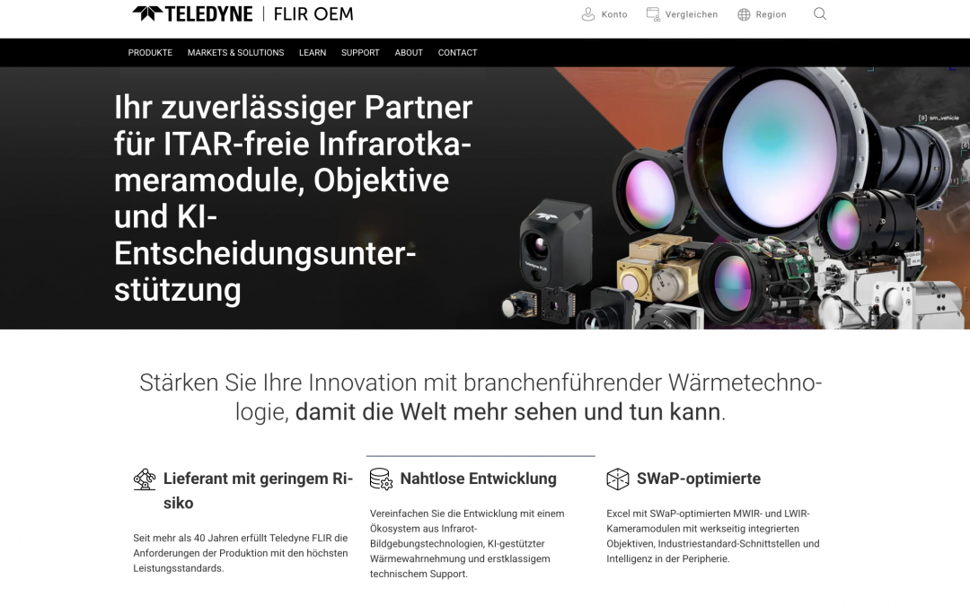 Teledyne FLIR OEM Rebrands and Launches New Website to Accelerate Infrared Imaging Innovation